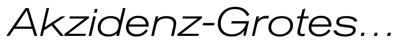 Akzidenz-Grotesk Extended Light Italic